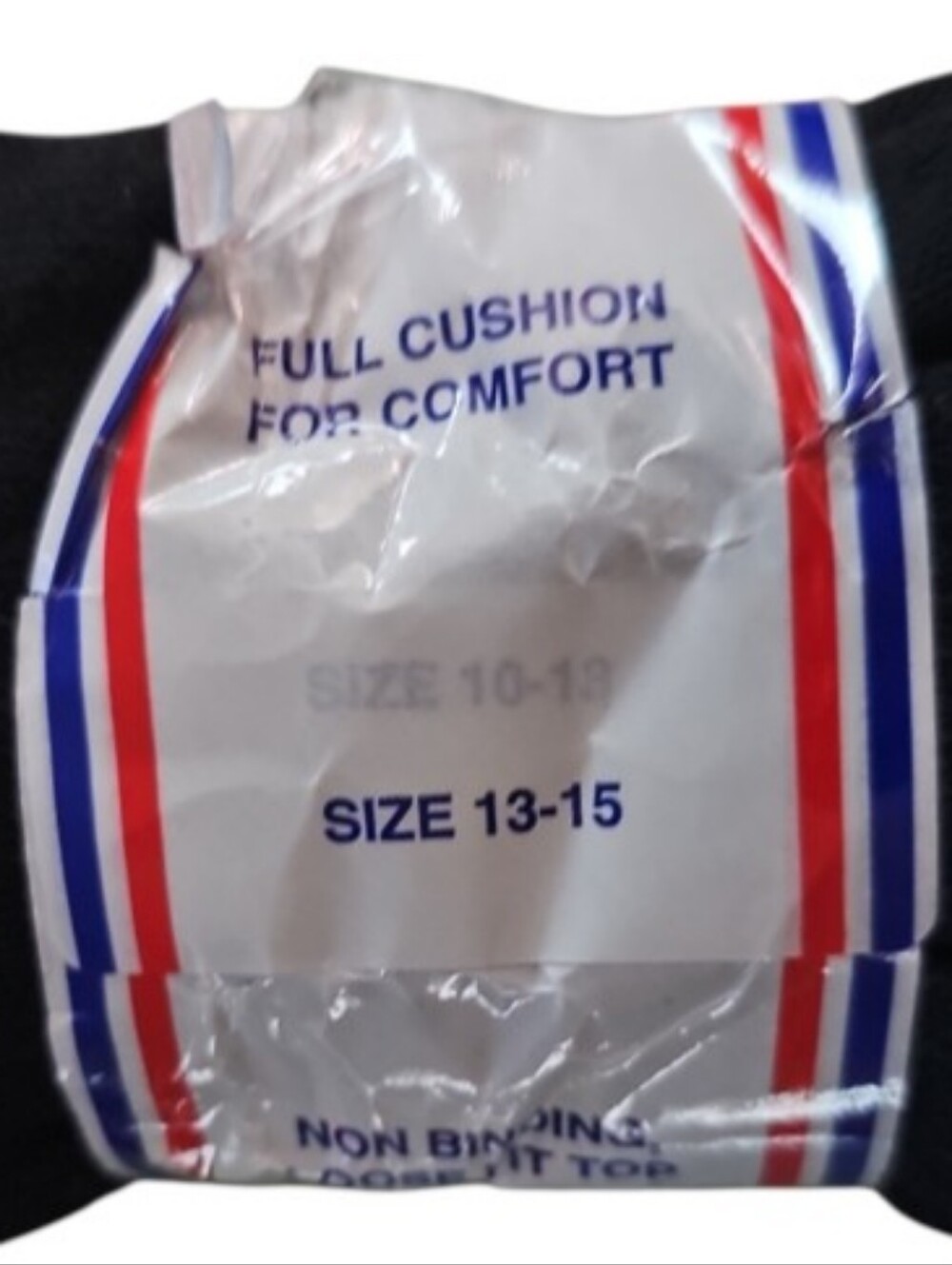 Physicians Choice Diabetic Crew Socks 3 Pair Black 13-15 Cotton USA Made NOS - Picture 5 of 12